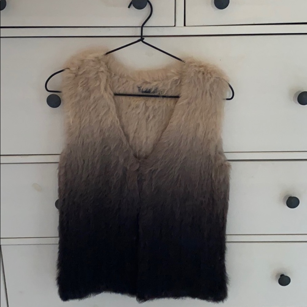 Love token fur ombré vest